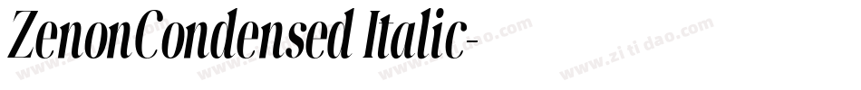 ZenonCondensed Italic字体转换